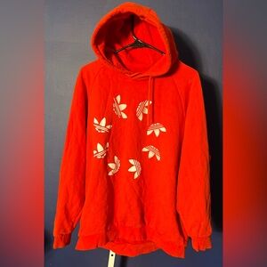 ADIDAS  men’s ORIGINALS SCATTERED TREFOIL PULLOVER HOODIE Size L size tag -